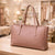 Meridian Faux Leather | Tote | Pink