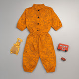 Orange Floral Jumpsuit