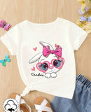 Pink Bow Cutie Cat Graphic Tee
