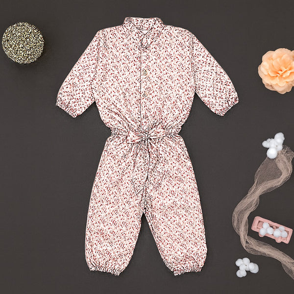 Pink Floral Jumpsuit