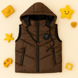 Premium Sleeveless Puffer Jacket (C Brown)