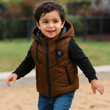 Premium Sleeveless Puffer Jacket (C Brown)