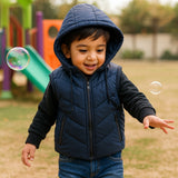 Premium Sleeveless Puffer Jacket (Greyish Blue)