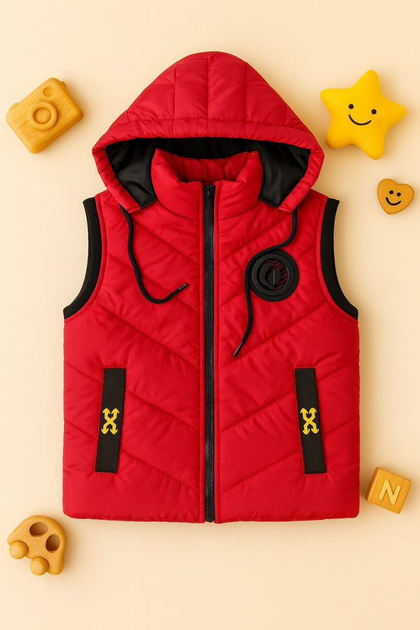 Premium Sleeveless Puffer Jacket (RED)