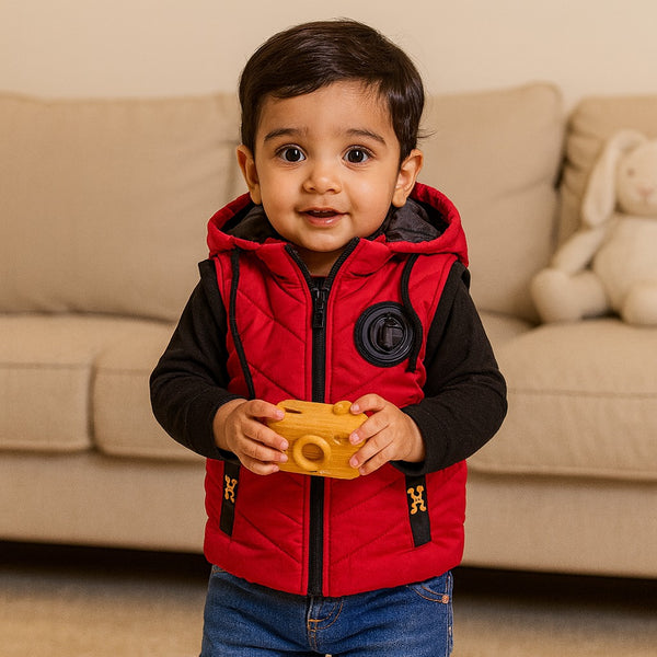 Premium Sleeveless Puffer Jacket (RED)