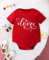 Red Love Romper