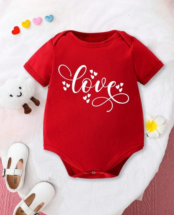 Red Love Romper