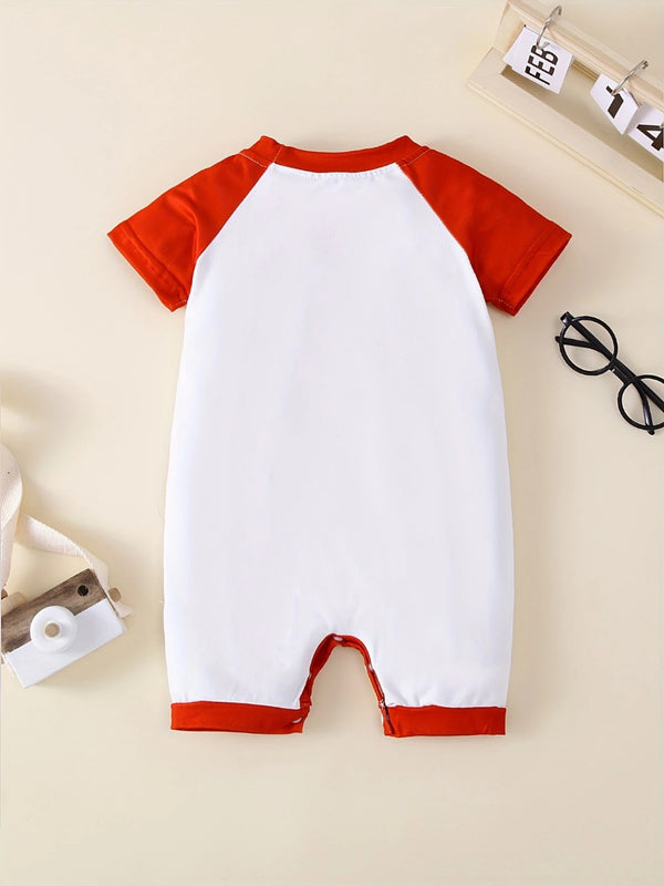 Red Penguin Romper