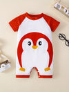 Red Penguin Romper