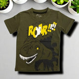 Roar T Rex Graphic Tee (Olive)