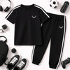 Shoulder Stripes Horns Tracksuit Black