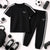 Shoulder Stripes Horns Tracksuit Black