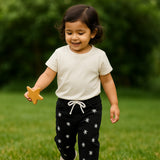 Star Sprinkle Embroidered Denim Jeans (Black)