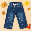 Star Sprinkle Embroidered Denim Jeans (Blue)