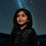 Stars Printed Zipper Hoodie