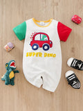 Super Dino In Car Romper