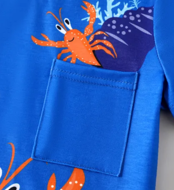 Surfing Crab Pocket Tee