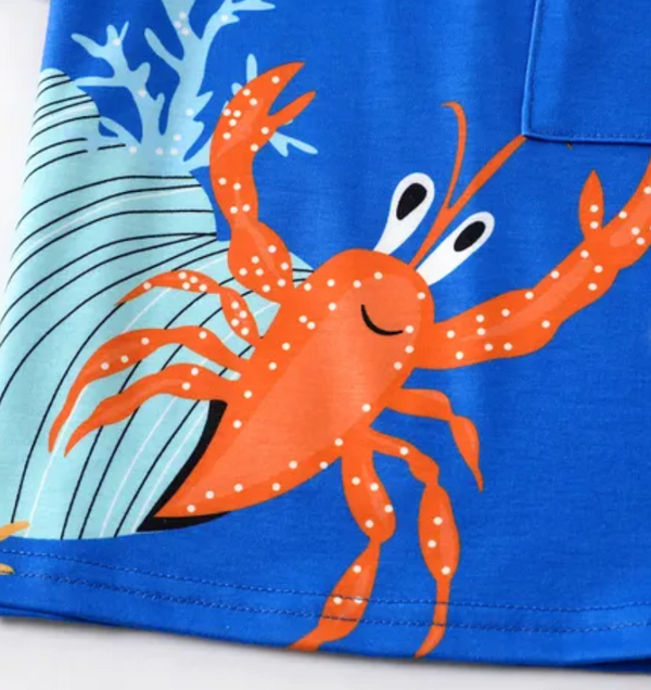 Surfing Crab Pocket Tee