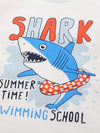 Swimming School Shark Graphic Tee