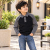 Classic Black Colorblock Polo