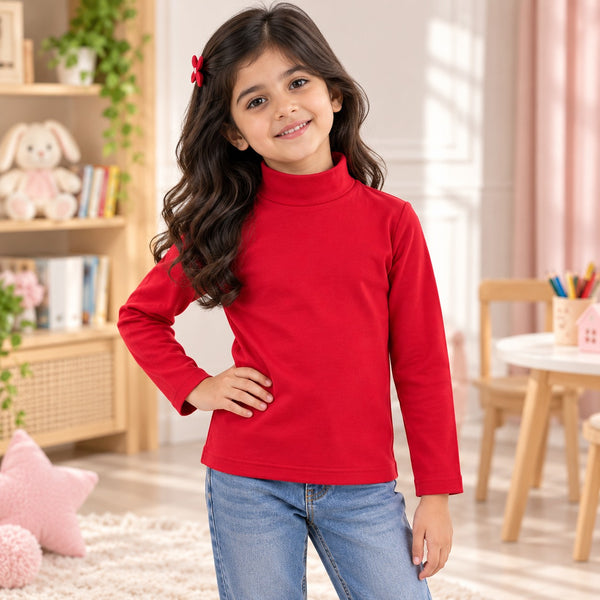 FS Basic Mock Neck Red