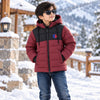 Burgundy Hooded Puffer Jacket