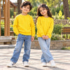 Yellow Textured Sweatshirt