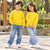 Yellow Textured Sweatshirt