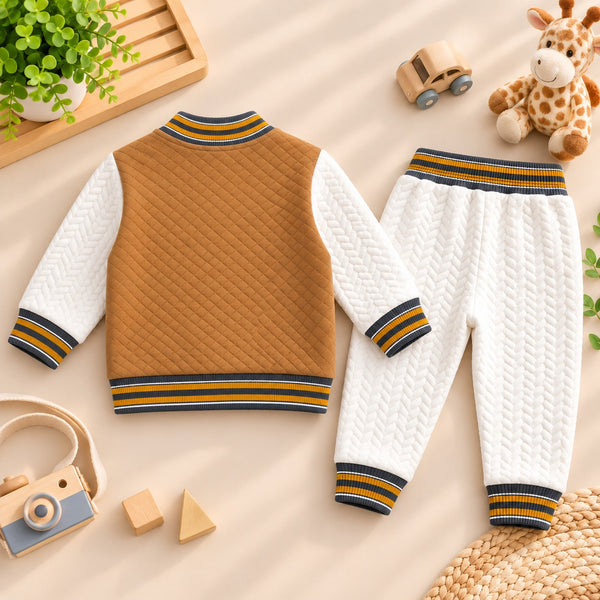 Mustard Stripe Charm Set