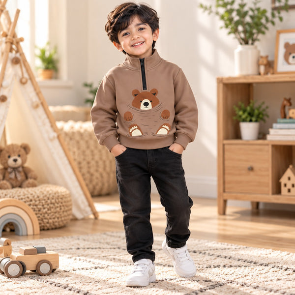 Cozy Bear Half-Zip Sweatshirt