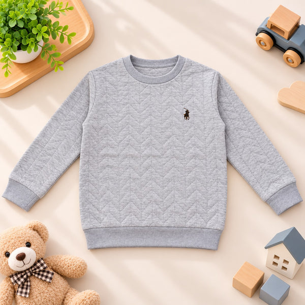Grey Diamond Stitch Sweatshirt