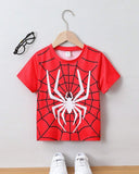 White Spider Graphic Tee Red