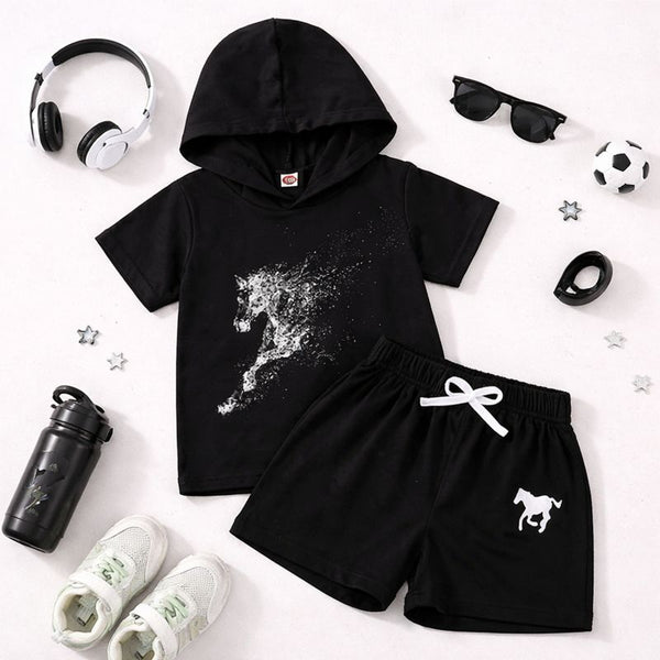 White Horse Hood Set