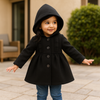 Black Frost Fleece Hoodie Coat