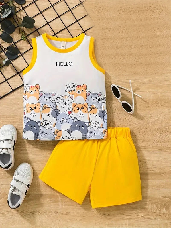 Hello Cats Tank Graphic Set