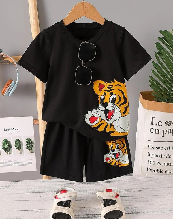Hello Mini Tiger Graphic Set Black