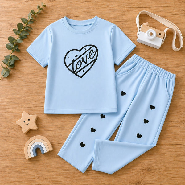 Classic Love Co Ord Set Sky