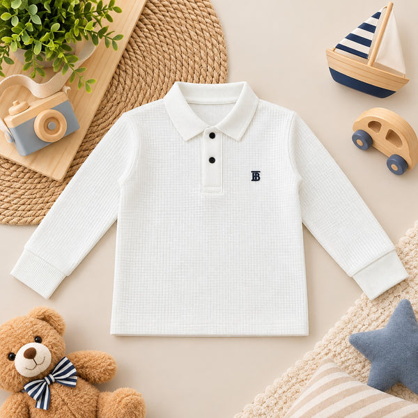 Classic Textured Polo White