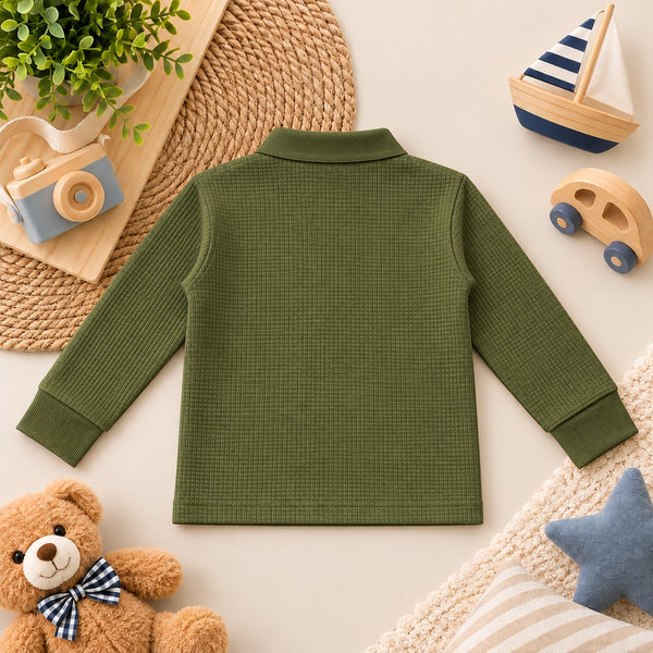 Classic Textured Polo Olive