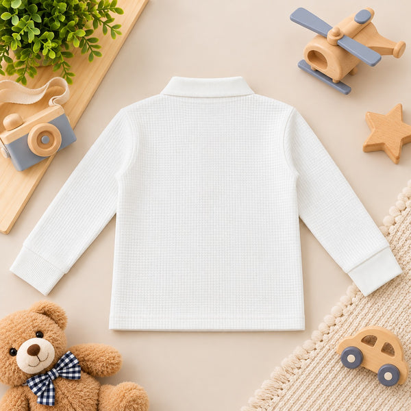 Classic Textured Polo White