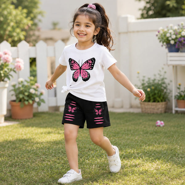 Striped Butterfly Graphic Set