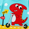 Red Dino Rider Graphic Set