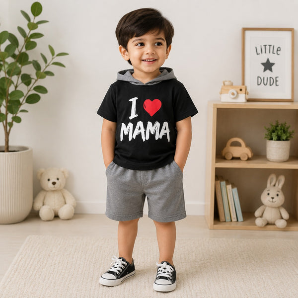 I Love Mama Hood Set