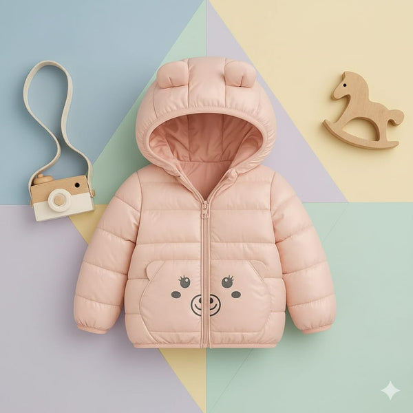 Panda Puffer Jacket (Pink)