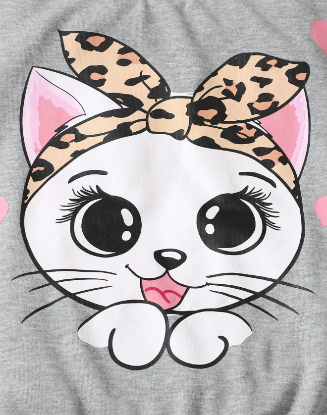 Bandana Cat Tracksuit Light Grey Funsies Garments