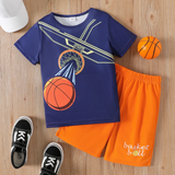 Orange Basket Ball Graphic Set