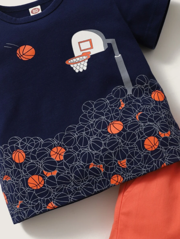 Basket Balls Printed Graphic Set