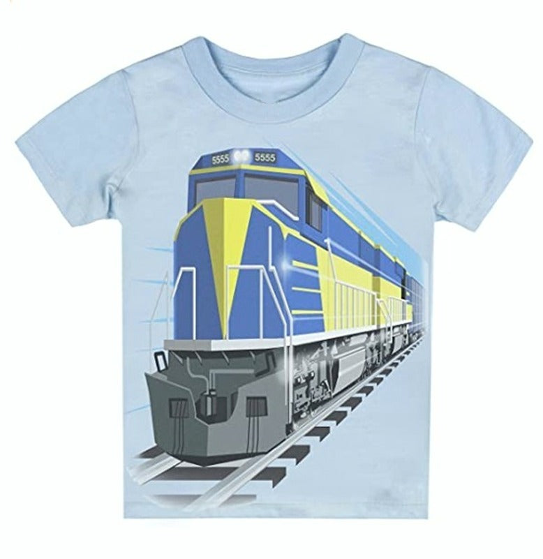 Blue Train Graphic Tee - Funsies Garments