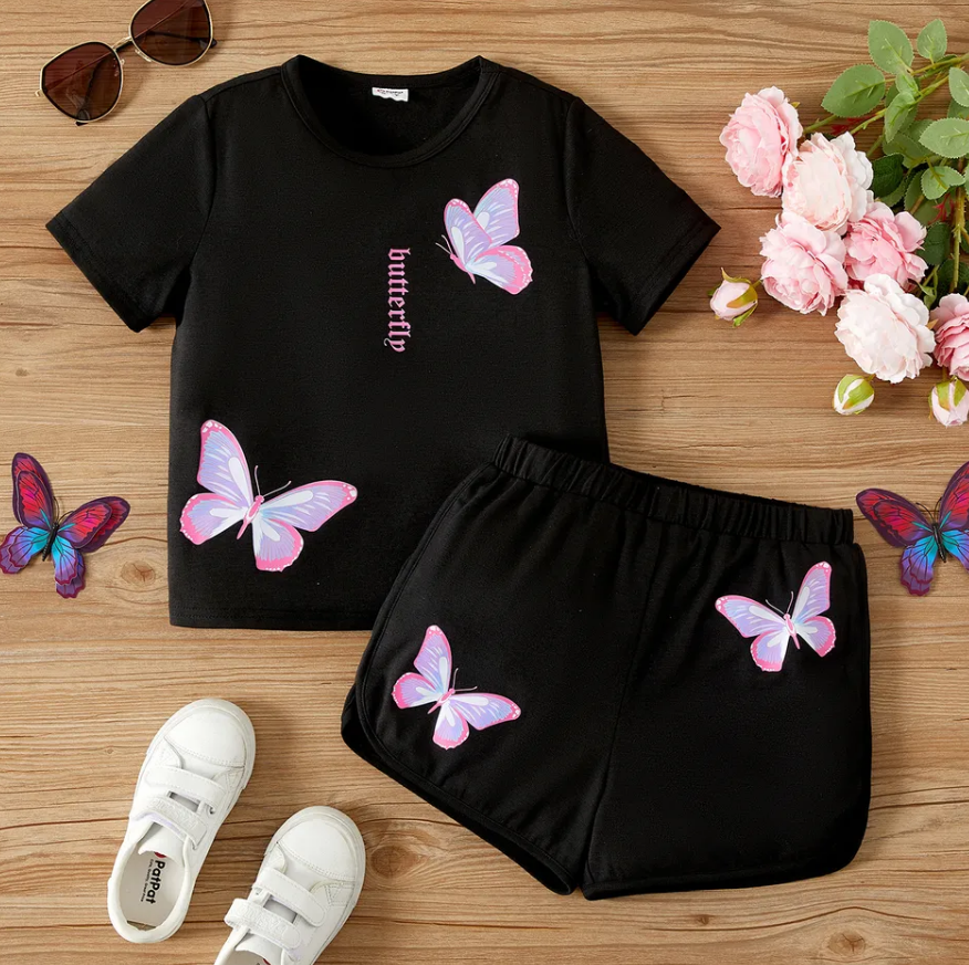 Butterfly Graphic Set Black