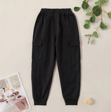 Cargo Style Cotton Trouser Black